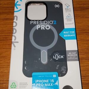 Speck Presidio2 Pro iPhone 15 Pro Max Case - Black New In Box